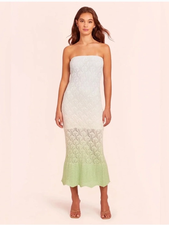 Amanda Uprichard Dresses & Skirts - Aisha Strapless Ombre Midi Dress